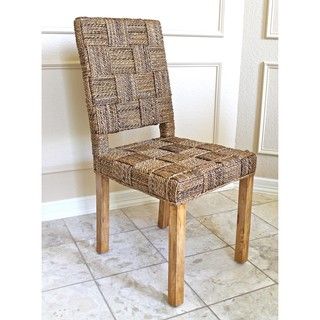 Rica High back Basket Weave Chairs (Set of 2) Dining Chairs