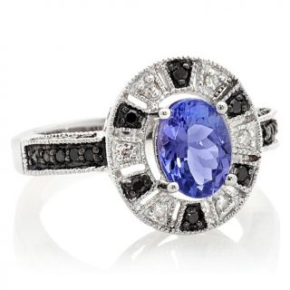 Colleen Lopez 1.27ct Tanzanite and Black and White Diamond Sterling Silver "Wal