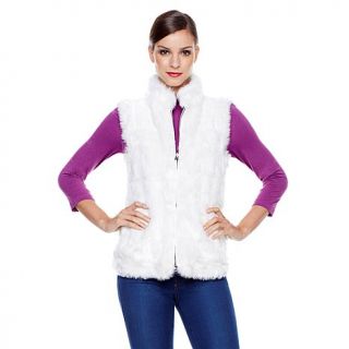 IMAN Platinum "City Chic" Nylon & Faux Fur Reversible Vest