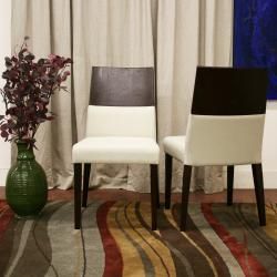 Vivian Brown Wood Modern Dining Chairs (Set of 2) Baxton Studio Dining Chairs