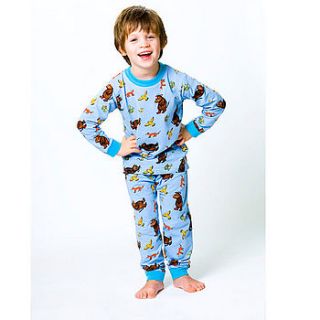 blue gruffalo pjs by ziggy pickles kids