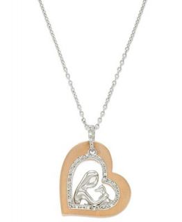 ASPCA� Tender Voices� Diamond Necklace, Sterling Silver and 10k Rose Gold Plated Diamond Heart Pendant (1/10 ct. t.w.)   Necklaces   Jewelry & Watches