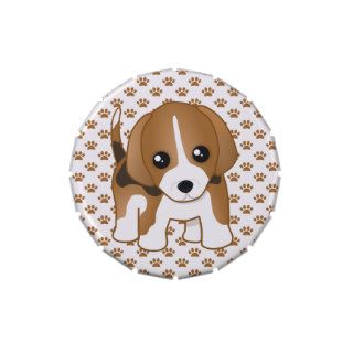 Cute Little Kawaii Cartoon Beagle Puppy Dog Candy Tins