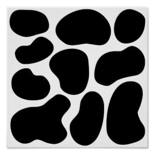 Black and White Cow Print Pattern.
