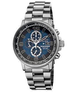 Citizen Mens Chronograph Eco Drive Nighthawk Titanium Bracelet Watch 42mm CA0500 51L   Watches   Jewelry & Watches