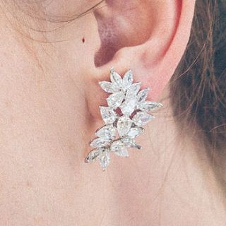 hattie statement crystal wedding earrings by debbie carlisle