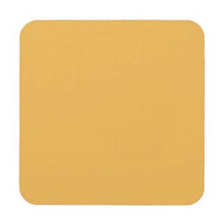 Butterscotch Caramel Yellow Color Trend Template Drink Coasters