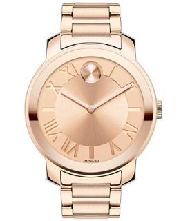Movado Unisex Swiss Bold Rose Gold Ion Plated Stainless Steel Bracelet Watch 39mm 3600199   Watches   Jewelry & Watches