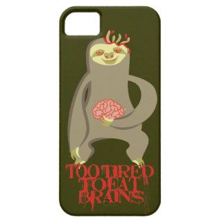Zombie sloth too tired to eat brains phone case iPhone 5 cases