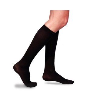Sigvaris 232CX3W99 Cotton Series 20 30 mmHg Women's Closed Toe Knee High Sock Size X Large Short, Color Black 99 Health & Personal Care