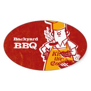 Retro BBQ Chef Sticker
