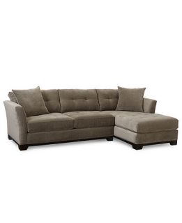 Elliot Fabric Microfiber 2 Piece Sectional Sofa (Apartment Sofa and Chaise)   Furniture