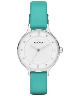 Skagen Denmark Womens Anita Sand Leather Strap Watch 30mm SKW2146   Watches   Jewelry & Watches