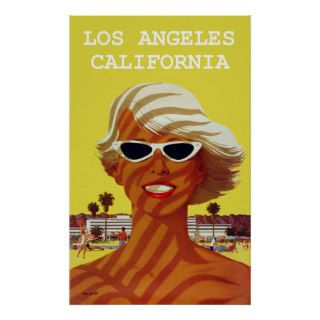 Los Angeles California ~ Vintage Travel Ad Poster