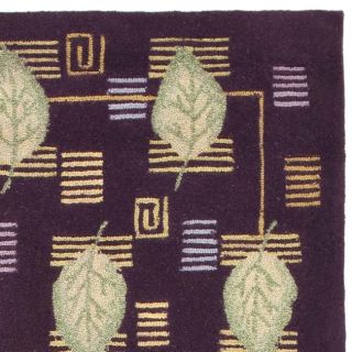 Handmade Foliage Violet Wool Runner (2'6 x 6') Safavieh 3x5   4x6 Rugs