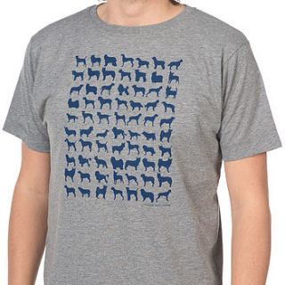 dog breed silhouettes t shirt by invisible friend