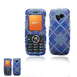 Huawei M228 Blue Squares Design Full Diamond Case Cell Phones & Accessories