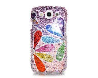 Color Petal Bling Swarovski Crystal Samsung Galaxy S3 i9300 Cases Cell Phones & Accessories
