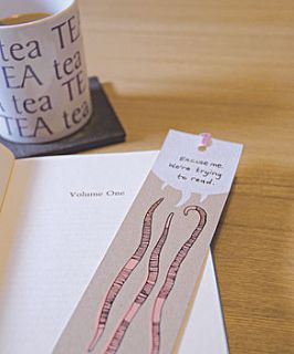 book worm bookmark by stormy knight
