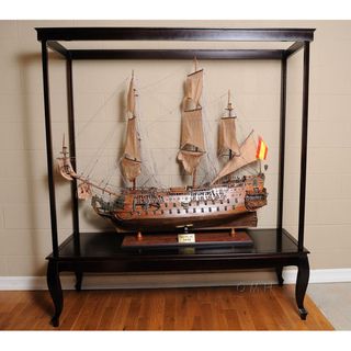 Old Modern Handicrafts Display Case for Extra Large Model Ship Old Modern Handicrafts Accent Pieces
