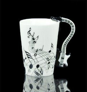 I AM MUG 226228 228 Guitar Music Notes Ceramic Tea Coffee Milk Cup Mug 11oz (10cm x 8cm) (Blue) Kitchen & Dining