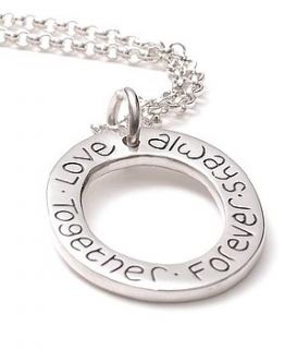 hand inscribed cluster ring necklace by fingerprint jewellery