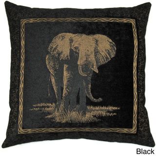 Blazing Needles 25 inch Premium Chenille Elephant Pillow Blazing Needles Throw Pillows