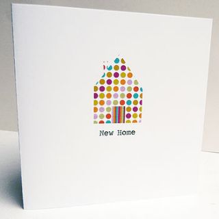 spotty and stripy house new home card or change of address  by spotty n stripy