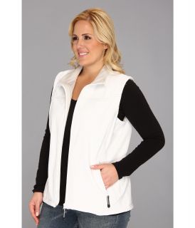 Roper Plus Size Wh W Light Grey Fleece Zip Ft Vest White