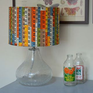 tape measure fabric lampshade by grace & favour home