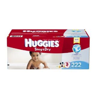 Huggies Snug and Dry Diapers, Size 3, Economy Plus Pack, 222 Count Health & Personal Care