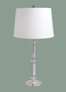 Scarlett Table Lamp with Classic Drum Shade in Crystal    