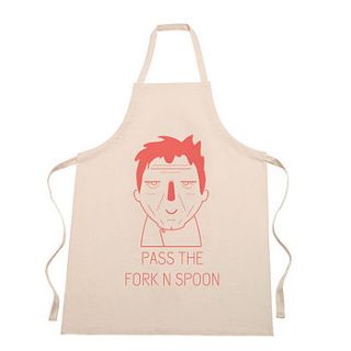 'pass the fork n spoon' apron by hole in my pocket