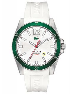 Lacoste Watch, Mens Seattle White Silicone Strap 43mm 2010664   Watches   Jewelry & Watches