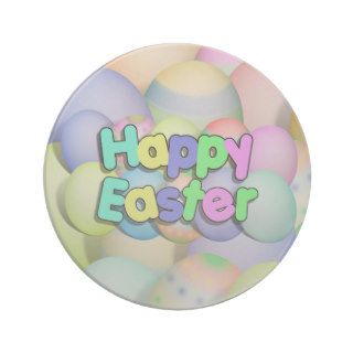 Colored Easter Eggs   Happy Easter Coaster