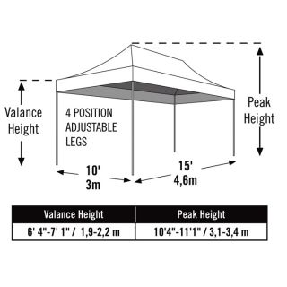 ShelterLogic Pop-Up Canopy — 10ft. x 15ft., Truss Top, Straight Leg, Blue, Model# 22553  Pop Up Canopies