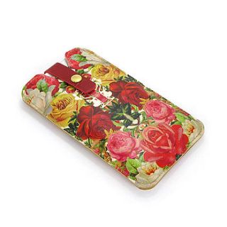 leather phone case roses by tovi sorga