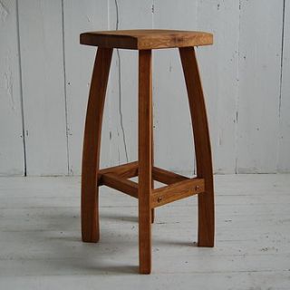 curved oak bar stool by eastburn country furniture