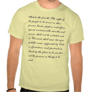 Fourth Amendment T shirt