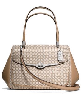COACH MADISON MADELINE EAST/WEST SATCHEL IN OP ART NEEDLEPOINT FABRIC   COACH   Handbags & Accessories