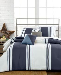 Preston Blue 5 Piece Comforter Set   Bed in a Bag   Bed & Bath