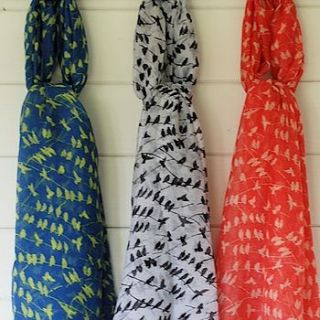 bird on wire scarf by penelopetom direct ltd