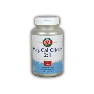 KAL   Mag Cal Citrate 21, 90 tablets Health & Personal Care