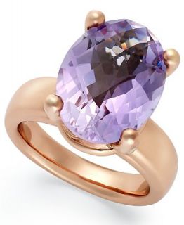 Bronzarte 18k Rose Gold over Bronze Ring, Amethyst Oval Ring (8 ct. t.w.)   Rings   Jewelry & Watches