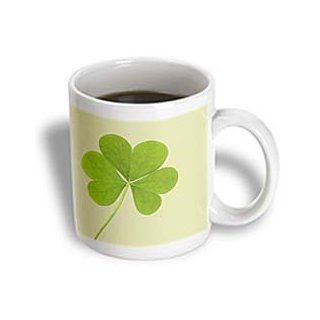 3dRose Green Clover Irish Art St. Patrick's Day Ceramic Mug, 11 Ounce Kitchen & Dining