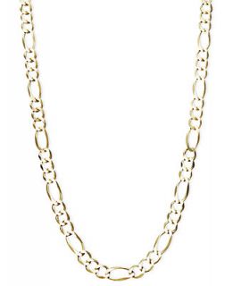 14k Gold Necklace, 22 Figaro Chain (6mm)   Necklaces   Jewelry & Watches