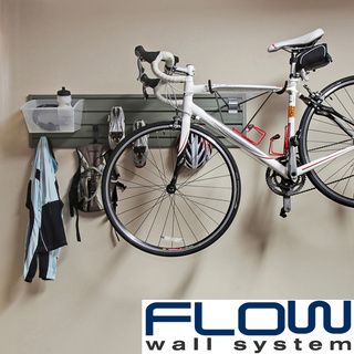 Flow Wall Silver/Clear Flow Anywhere Horizontal Bike Starter Set Flow Wall Systems Garage Storage