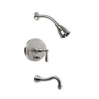 Santec 2934EY TM80 80 Standard Pewter Bathroom Faucets Pressure Balanced Tub And Shower Faucet Set   Bathtub And Showerhead Faucet Systems  