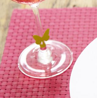 butterfly or bird wine glass stem charms by retreat home