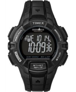 Timex Watch, Mens Digital Ironman 10 Lap Black Resin Strap 41mm T5K607UM   Watches   Jewelry & Watches